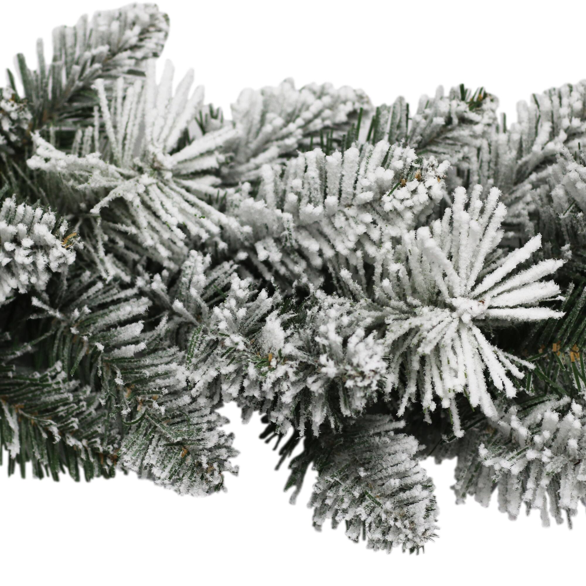 9ft. Flocked Spruce Garland
